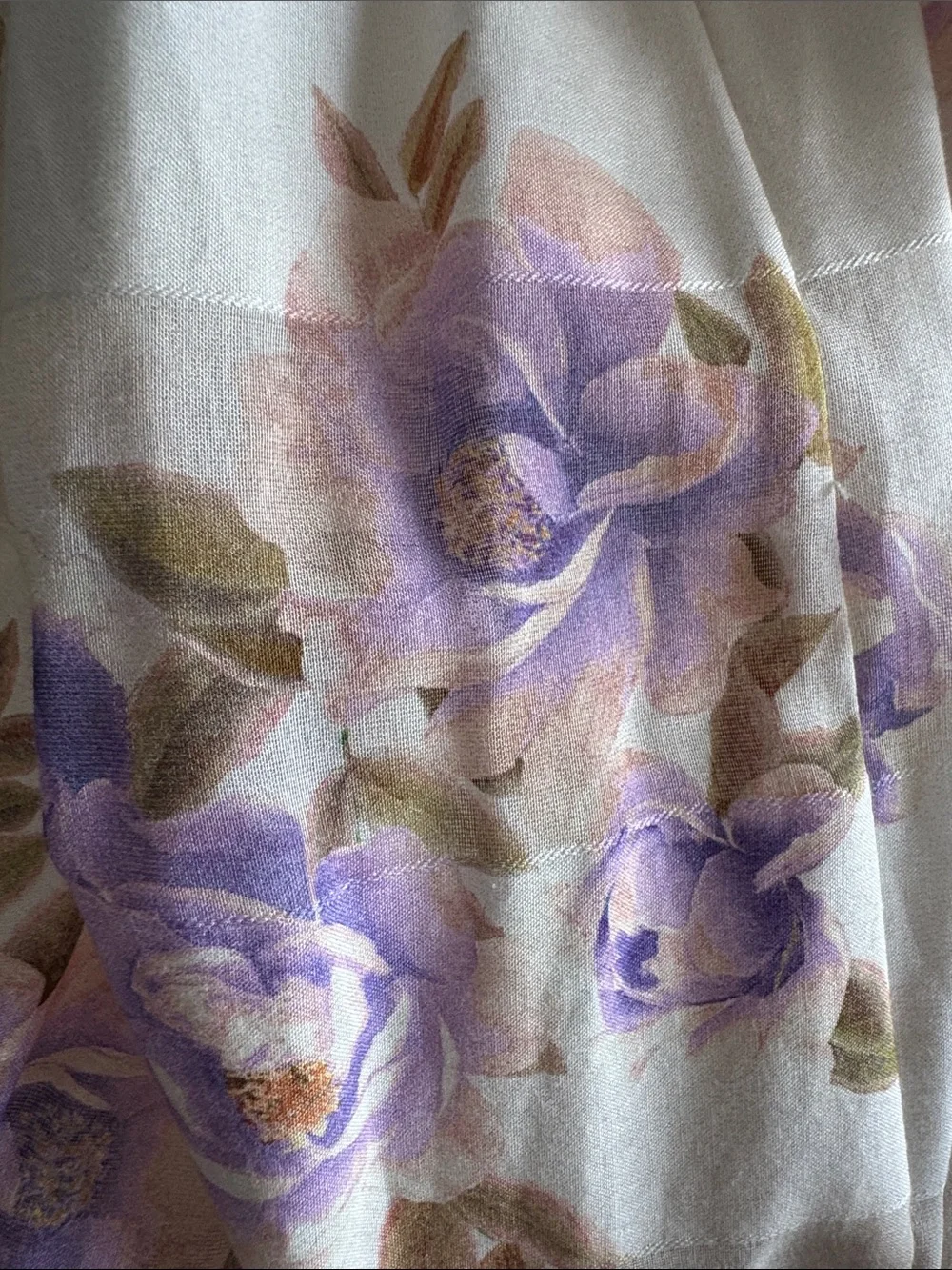 Zimmermann Cream Maxi Dress Rosa Lavender Floral striped picnic - Picture 8 of 8
